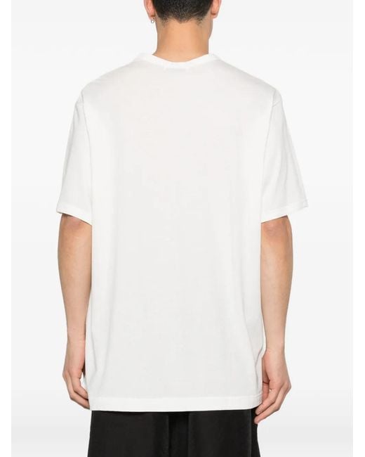 Yohji Yamamoto White Cotton T-Shirt for men