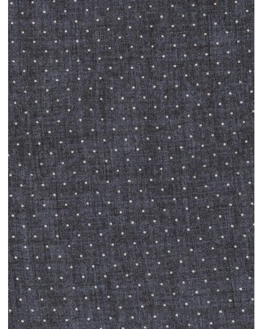 Eleventy Gray Polka-Dot Pocket Square for men