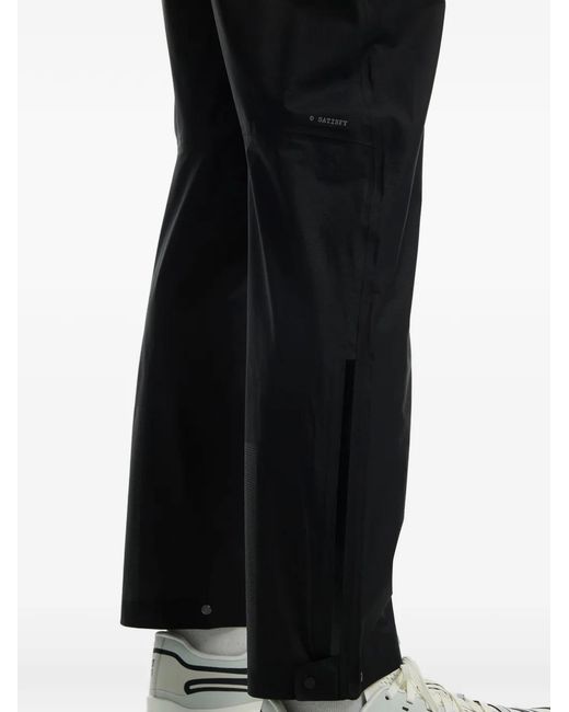 Satisfy Gray Elasticated-Waistband Logo-Patch Trousers for men