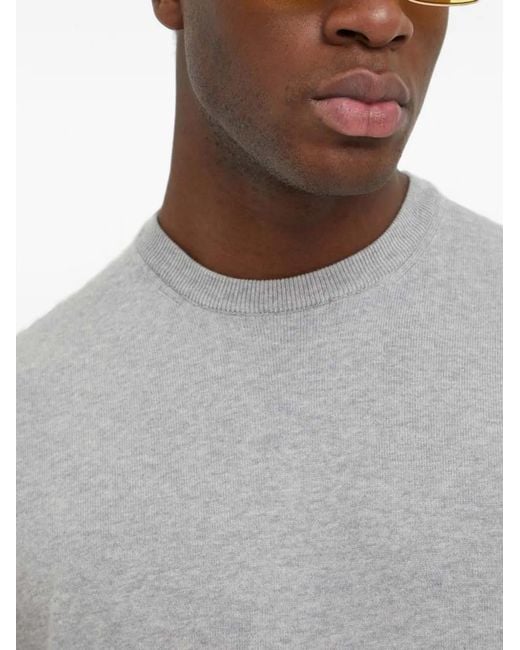 Benetton Gray Round-Neck Sweater for men