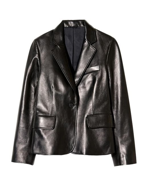 Nili Lotan Black Pascale Leather Jacket