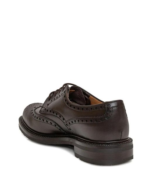 Church's Brown Horsham Brogue Stacked Heel Loafers for men