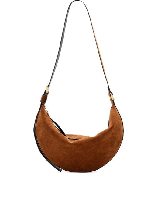 AllSaints White Suede Crossbody Bag