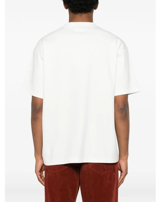 Drole de Monsieur White T-Shirt En Coton À Imprimé Graphique for men