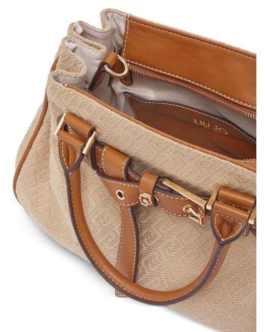 Liu Jo Natural Small Jacquard Handbag