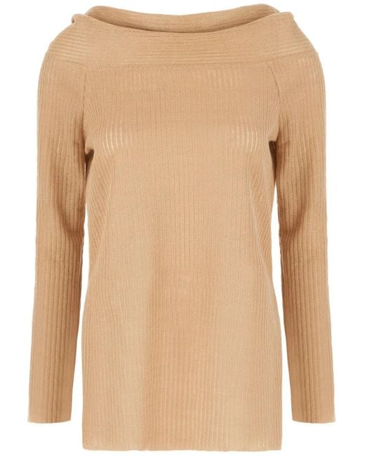 Alberta Ferretti Natural Linen Jumper