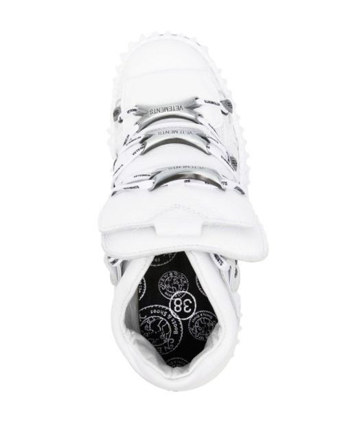 Vetements X New Rock Sneakers Met Plateauzool in het White