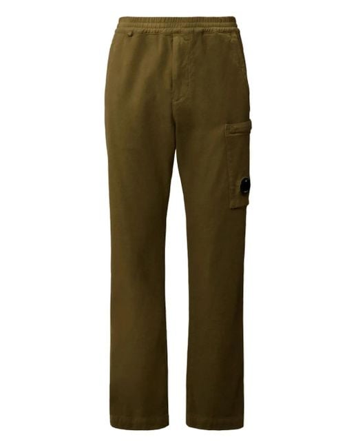 C P Company Green Cotton Trousers for men