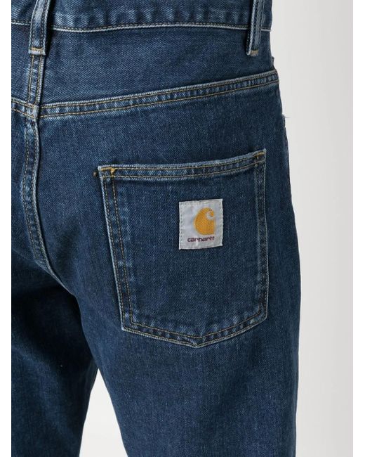 Carhartt Blue Low-rise Straight-leg Jeans for men