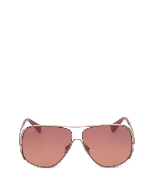 Max Mara Pink Pilot-Frame Sunglasses