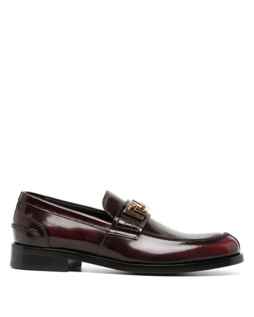 Versace Brown Flat Shoes for men