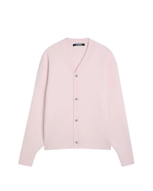 Jacquemus Pink Cardigan À Boutonnière for men