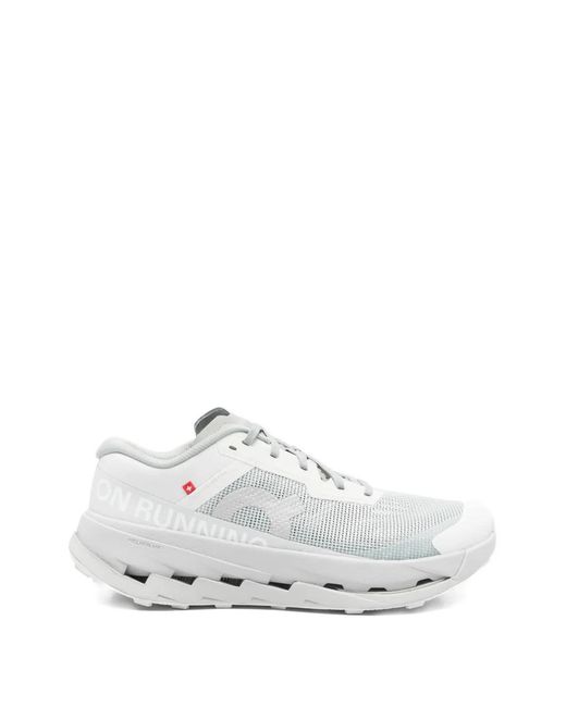 On Shoes White Cloudultra 3 Tlogo-Print Sneakers for men