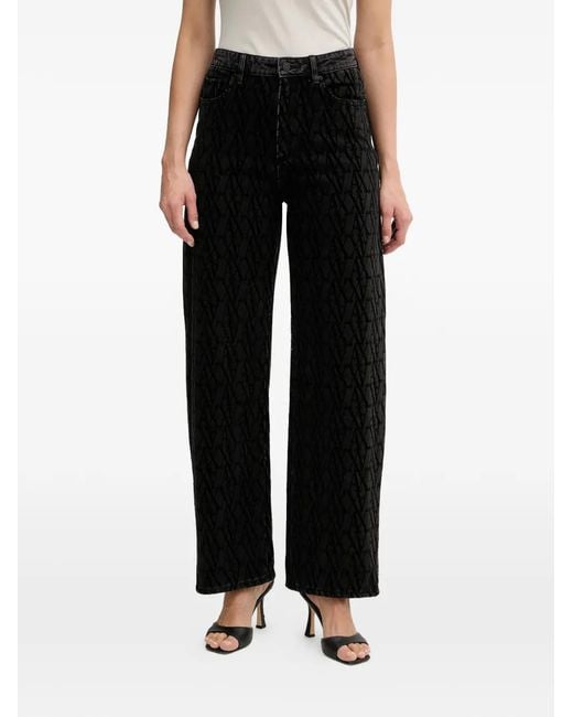 ARMANI EXCHANGE Black Patterned Jeans