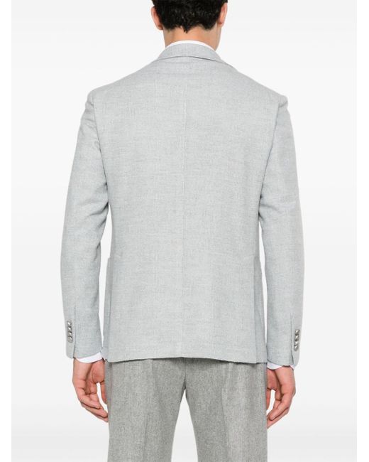 Tagliatore Gray Single-Breasted Tweed Blazer for men