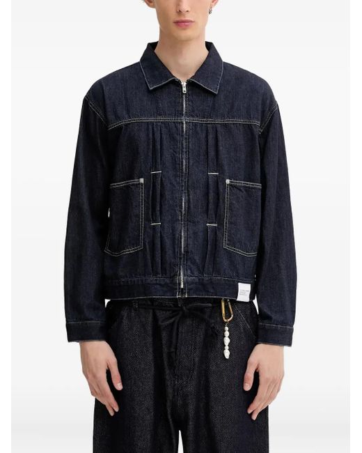 Neighborhood Jeansjacke mit aufgesetzter Tasche in Blue für Herren