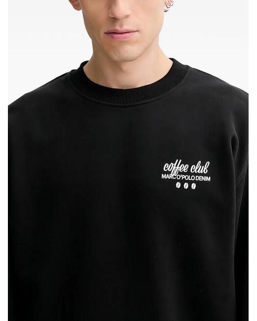 Marc O' Polo Black Graphic-Print Sweatshirt for men