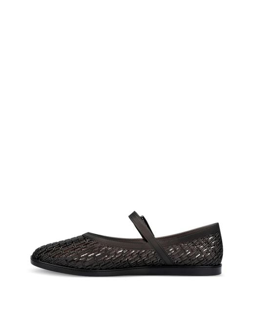 Melissa Black Harper Buckle-Strap Ballet Flats