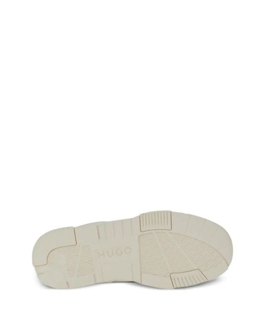 HUGO Gray Lace-Up Sneakers for men