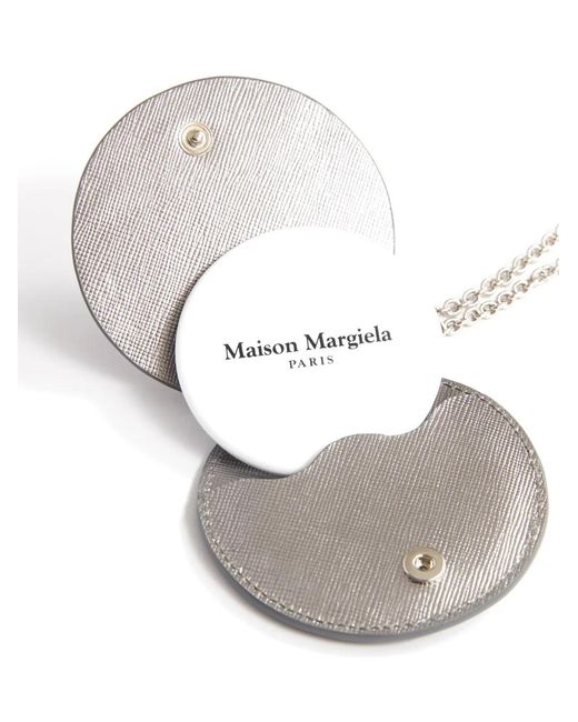Maison Margiela White Circle Leather Wallet