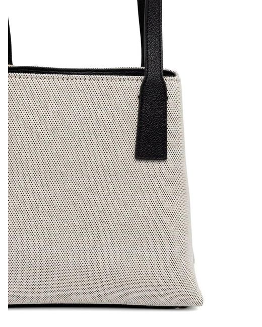 Guess White Logo-Plaque Shoulder Bag