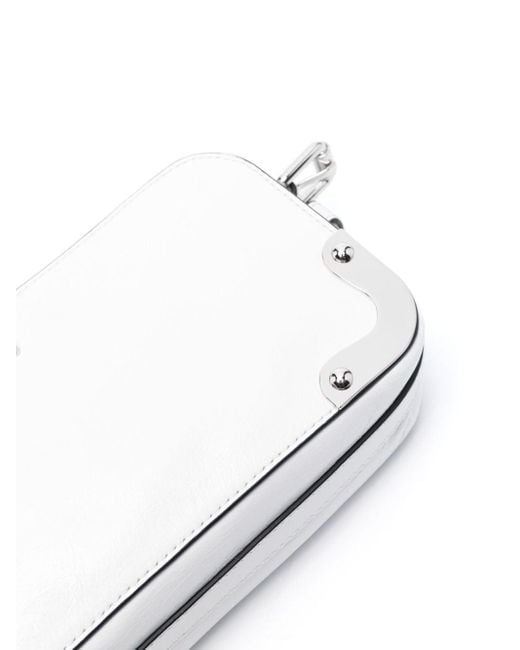 Moschino White Umhängetasche mit Logo