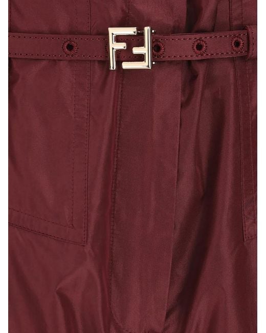 Fendi Red Hose mit FF-Schnalle