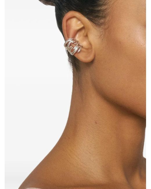 Panconesi White Ritorto Ear Cuff