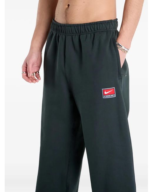 Nike Blue Fleece Tie-Hem Track Pants for men