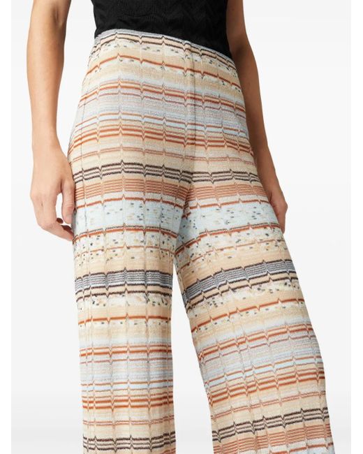 Missoni Natural Striped Palazzo Pants