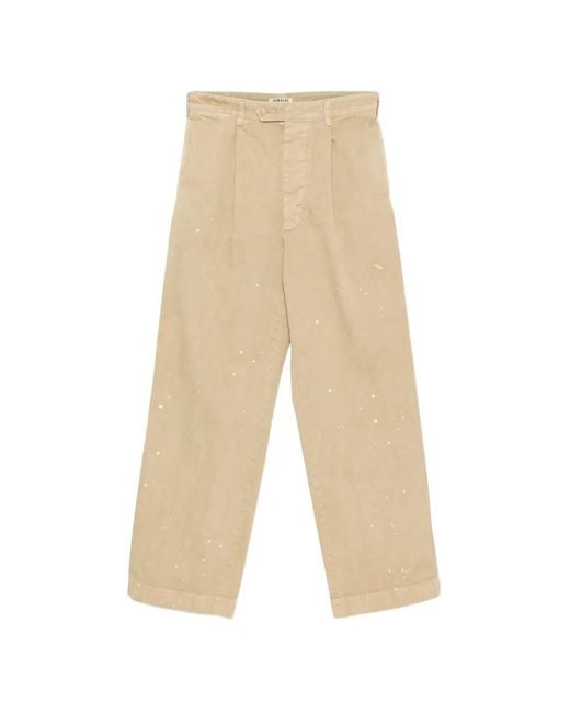 Auralee White One-Tuck Wide-Leg Trousers for men
