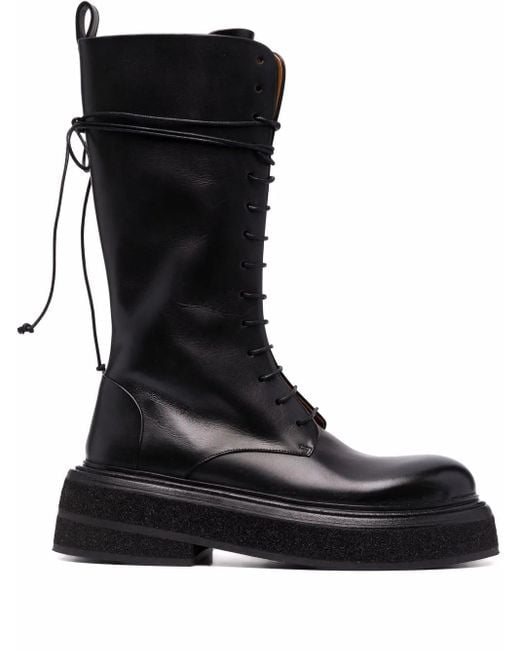 Marsèll Black Zuccone Lace-Up Boots