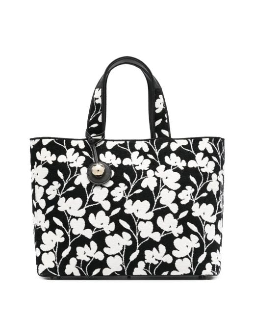 Borsa Tote A Fiori di Furla in Black