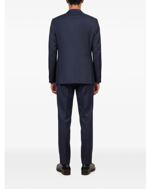 Lardini Blue Peaked-Lapel Double-Breasted Suit for men