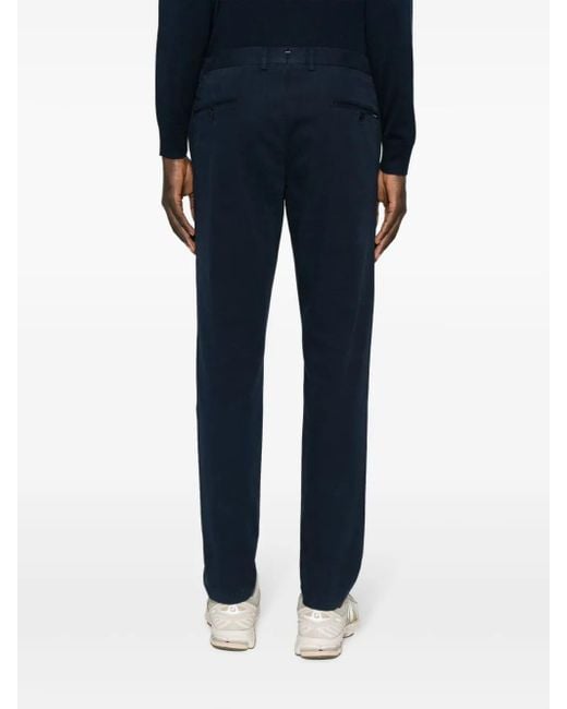 Hackett Blue Slim-Cut Cotton Chino Trousers for men