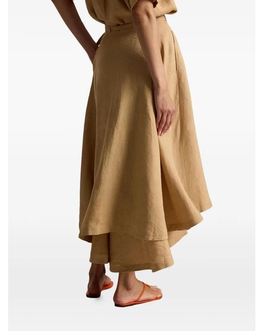 Polo Ralph Lauren Natural Linen Wrap Skirt