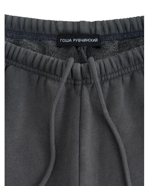 Gosha Rubchinskiy Gray Logo-Print Track Pants