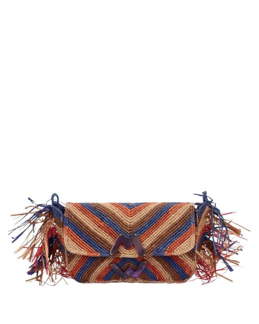 MADE FOR A WOMAN Brown Chevron-Pattern Cross-Body Bag
