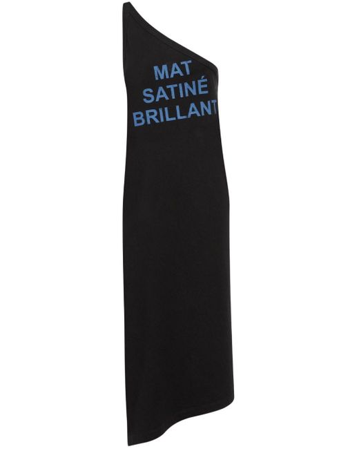 MM6 by Maison Martin Margiela Blue Slogan-print Tunic Dress for men