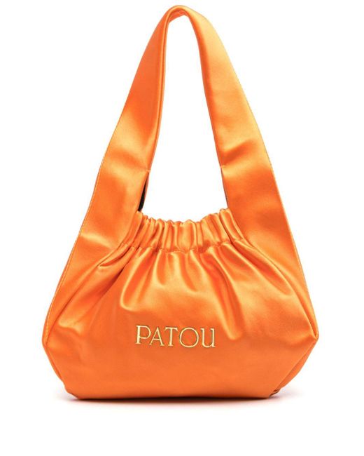 Patou Orange Le Biscuit Satin Tote Bag