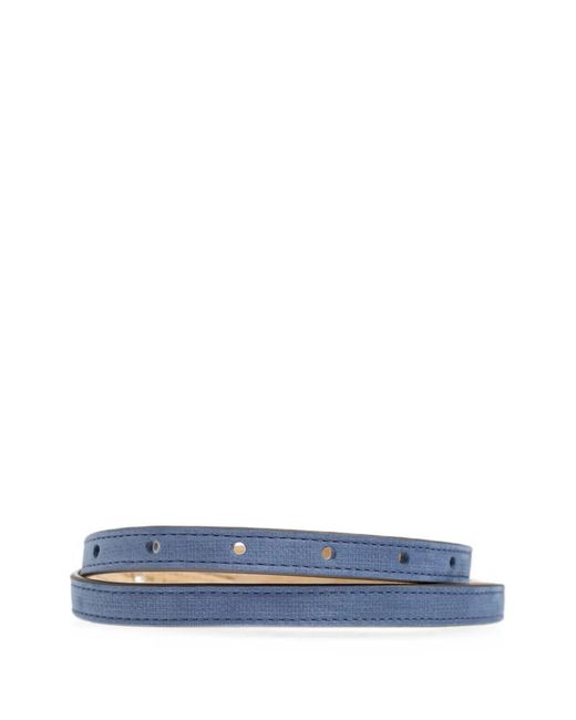 Tory Burch White Reversible Logo-Plaque Belt