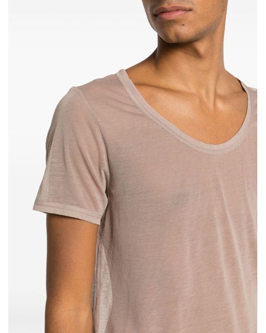 Saint Laurent Pink Mélange-effect Sheer Cotton T-shirt for men