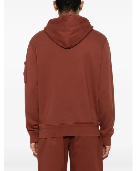 C P Company Red Lens-Detail Hoodie for men