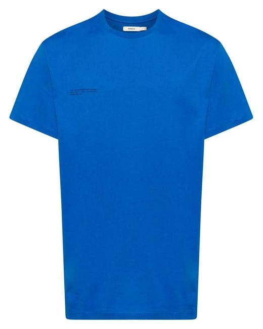 PANGAIA Blue Logo-Print Organic-Cotton T-Shirt for men