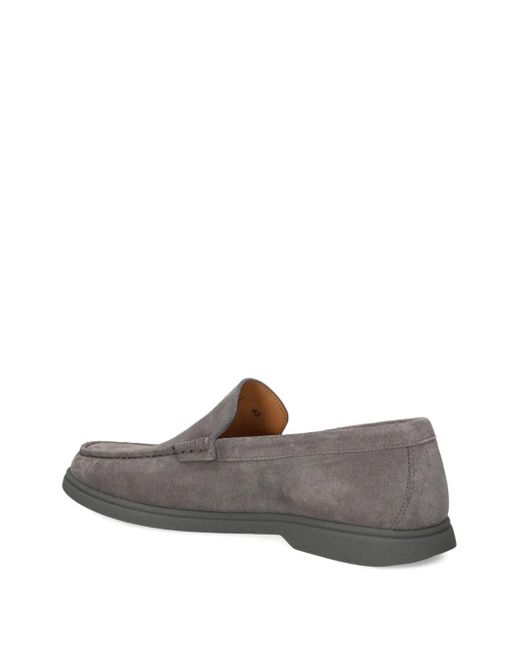 Boss Gray Suede Loafers for men