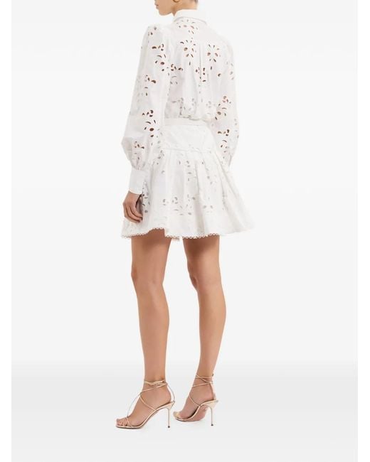 Rebecca Vallance White Artesan Mini Dress
