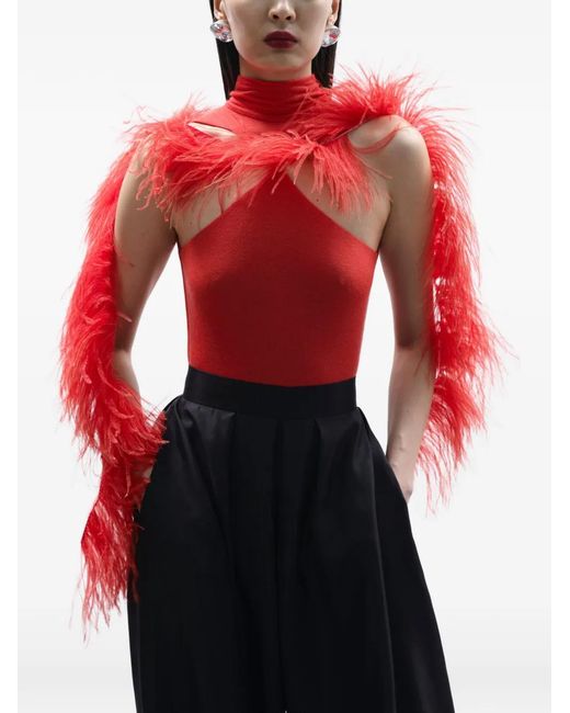 MANURI Red Dolly Bodysuit