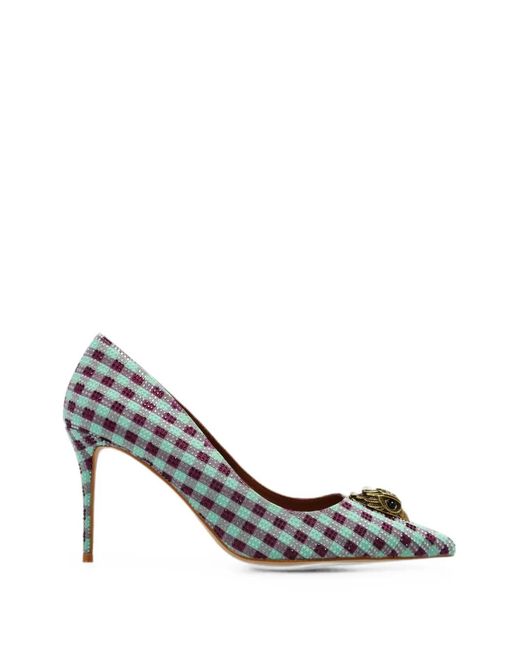 Kurt Geiger Metallic Belgravia Eagle Crystal-Embellished Pumps