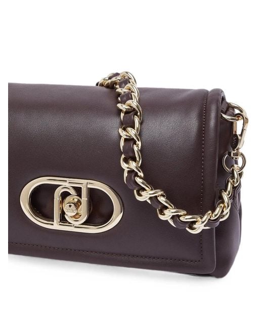 Liu Jo Gray Medium Lapuffy Bag With Quilted Design