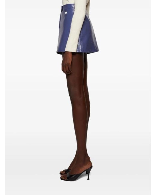 Courreges Blue Logo Mini Skirt